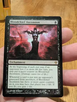 Bloodchief Ascension Magic The Gathering Enchantment Moderate Light Play 1/2 - Image 1