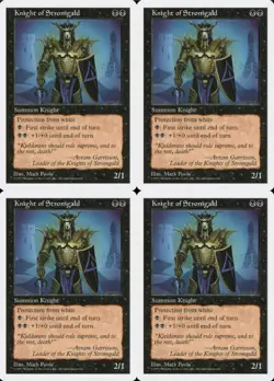 MTG Knight of Stromgald x4 5th Fifth Edition Uncommon NM/LP Playset - Image 1