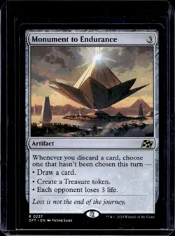 2025 Magic MTG Aetherdrift Monument to Endurance Foil Rare #0237 - Image 1