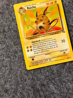 Raichu 29/62 Fossil Non Holo Rare Vintage Pokemon Card LP - Image 4
