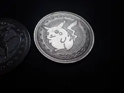 Pokemon Card Meiji Promo Battle Coin Silver x2 Raichu & Pikachu #6236 PLAY - Image 4