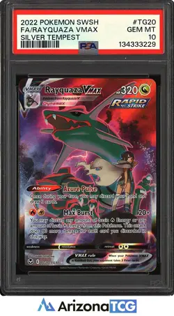 Pokemon 2022 Rayquaza VMAX TG20 Full Art Silver Tempest GEM MINT PSA 10 - Image 1