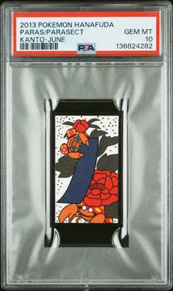 2013 POKEMON HANAFUDA KANTO JUNE PARAS/PARASECT PSA 10 - Image 1