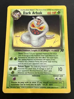 Dark Arbok 2/82 Rocket Set Vintage Pokemon Holo 2 Card Lot - Image 2