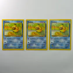 Pokemon TCG Psyduck Fossil #53/62 3-Card Lot WOTC Vintage 1999 - Image 1
