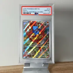 2025 POKEMON MEGA EVOLUTION POKEMON CENTER ETB PROMO #010 RIOLU PSA 10 - Image 1