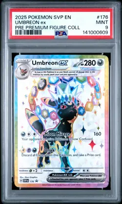 2025 POKEMON SVP PROMO PRE PREMIUM FIGURE COLLECTION #176 UMBREON EX PSA 9 - Image 1
