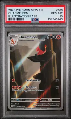 2023 POKEMON MEW EN-151 ILLUSTRATION RARE #169 CHARMELEON PSA 10 - Image 1