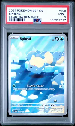 133927027 Spheal 2024 Pokemon Surging Sparks #191 PSA 9 - Image 1