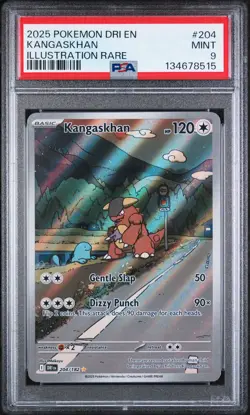 2025 POKEMON DRI EN-DESTINED RIVALS ILLUSTRATION RARE #204 KANGASKHAN PSA 9 - Image 1