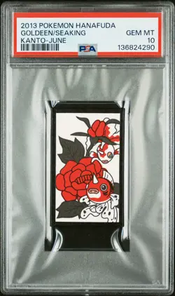 2013 POKEMON HANAFUDA KANTO JUNE GOLDEEN/SEAKING PSA 10 - Image 1