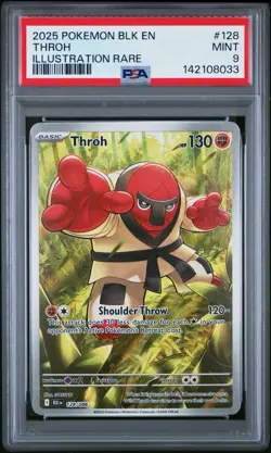 2025 POKEMON BLK EN-BLACK BOLT | ILLUSTRATION RARETHROH 128 PSA 9 - Image 1