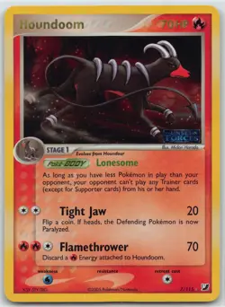 2005 Pokemon TCG Houndoom 7/115 Reverse Holo STAMPED - EX: Unseen Forces - Image 1