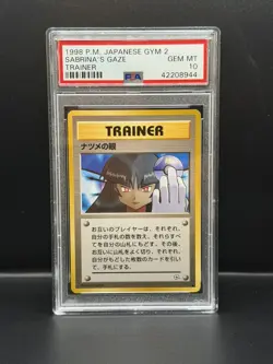 1999 POKEMON GYM 2 SABRINA'S GAZE PSA 10 - BANNED ART - Image 1
