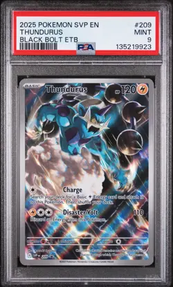 2025 POKEMON SVP EN-SV BLACK BOLT ETB PROMO #209 THUNDURUS PSA 9 - Image 1