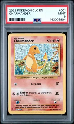 2023 POKEMON CHARIZARD & HO-OH EX DECK #001 CHARMANDER PSA 9 - Image 1