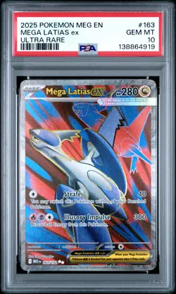 2025 POKEMON MEG EN-MEGA EVOLUTION ULTRA RARE #163 MEGA LATIAS EX PSA 10 - Image 1