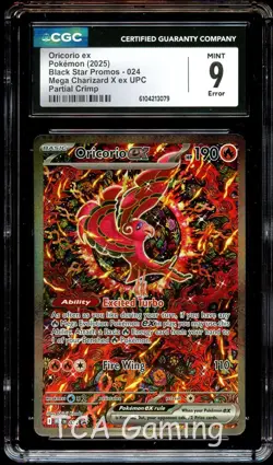 CGC 9 MINT Oricorio Ex MEP024 ERROR "Crimped" MEP 024 Pokemon Card 079 - Image 1