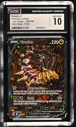 Giratina V 186/196 Ultra Rare Holo Lost Origin Pokemon CGC 10 Gem Mint *003 - Image 1
