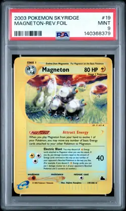 2003 POKEMON SKYRIDGE #19 MAGNETON-REVERSE FOIL PSA 9 - Image 1