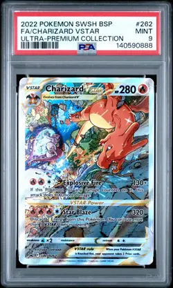 2022 POKEMON SWSH ULTRA-PREMIUM COLLECTION FULL ART/CHARIZARD VSTAR PSA 9 - Image 1