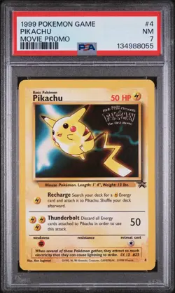 1999 POKEMON GAME MOVIE PROMO #4 PIKACHU PSA 7 - Image 1