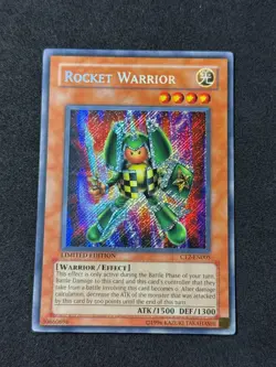 Yugioh Rocket Warrior CT2-EN005 Secret Rare Promo NM - Image 1
