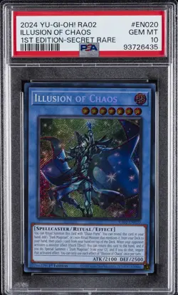 2024 YU-GI-OH! RA02-25TH ANV RARITY COLL II #EN020 ILLUSION OF CHAOS PSA 10 - Image 1