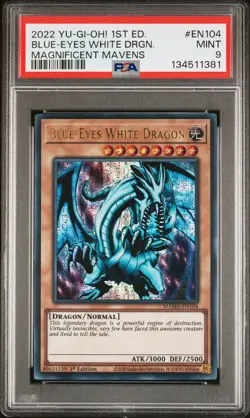 Blue Eyes White Dragon MAMA-EN104 Ultra Rare 1st Edition Yugioh PSA 9 *381 - Image 1