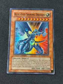 Yugioh Blue-Eyes Shining Dragon MOV-EN001 Super Rare Limited NM - Image 1