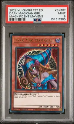 Dark Magician Girl MAMA-EN107 1st Edition Ultra Rare Yugioh PSA 9 *380 - Image 1