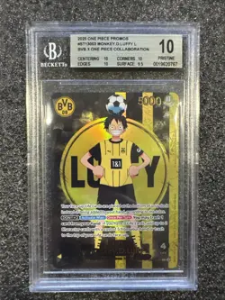 2025 ONE PIECE PROMOS BVB X ONE PIECE MATCH DAY 2025 #003 MONKEY D. LUFFY BGS 10 - Image 1