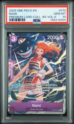 2025 ONE PIECE PREM CARD COLL -BEST SELECTION VOL.4 - #070 NAMI PSA 10 - Image 1