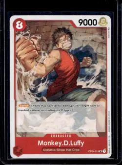 2023 One Piece Card Game Kingdom of Intrigue Monkey D Luffy Uncommon #OP04-014 - Image 1