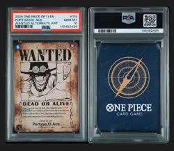 2025 One Piece Portgas D. Ace Wanted SP Alt Art OP13-119 PSA 10 Gem Mint English - Image 3