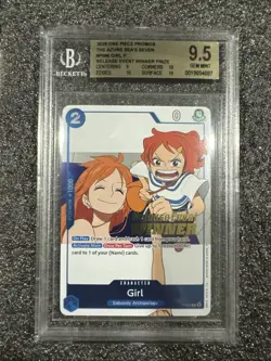 OP14 Pre Release Event Winner Girl P-096 One Piece TCG English BGS 9.5 - Image 1
