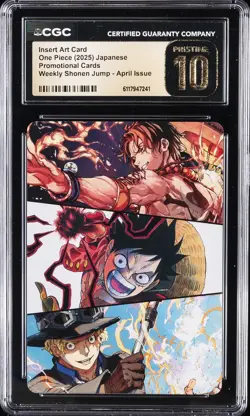 2025 ONE PIECE PROMO CARDS JAPANESE INSERT ART CARD CGC 10 PRISTINE - Image 1