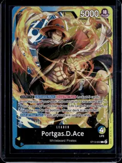 2023 One Piece The Three Brothers Ultimate Deck ST13 Portgas D. Ace L #ST13-002 - Image 1