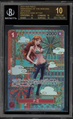 One Piece CCG Nami Awakening of the New Era SP JPN OP01-016 BGS 10 BLACK LABEL - Image 1