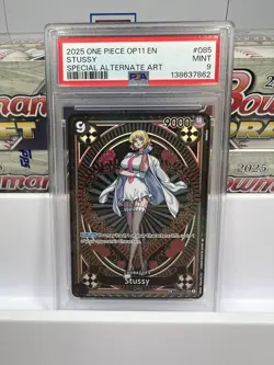 One Piece Stussy OP07-085 SP OP11 English PSA 9 SUPER RARE Divine Speed - Image 1
