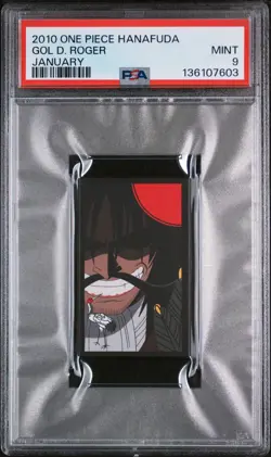 2010 ONE PIECE HANAFUDA JANUARY GOL D. ROGER PSA 9 - Image 1