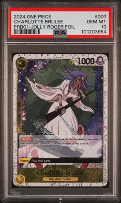 2024 ONE PIECE PRB01 JOLLY ROGER FOIL #007 CHARLOTTE BRULEE PSA 10 - Image 1