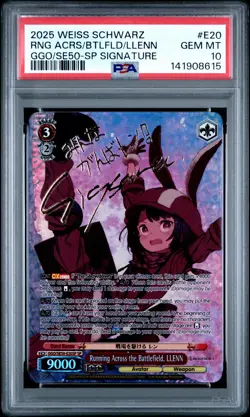 2025 WEISS SCHWARZ SP SIG #E20 RUNNING ACROSS THE BATTLEFIELD, LLENN PSA 10 - Image 1