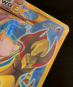 Mewtwo EX 163 Secret Full Art 163/162 Breakthrough Holo Pokemon Card Damaged - Image 4