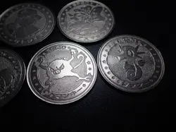 Pokemon Card Meiji Promo Battle Coin x7 Chansey Ash etc #6265 - Image 3