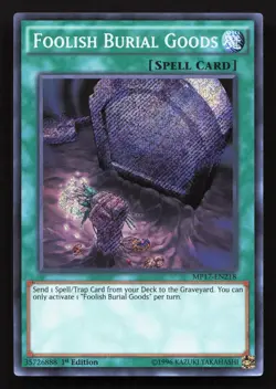 Foolish Burial Goods MP17-EN218 2017 Mega-Tins Mega Pack LP Yu-Gi-Oh Card TCG - Image 1