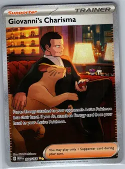 Giovanni's Charisma 204/165 SIR SV: Scarlet & Violet 151 - Pokemon Card - NM - Image 1