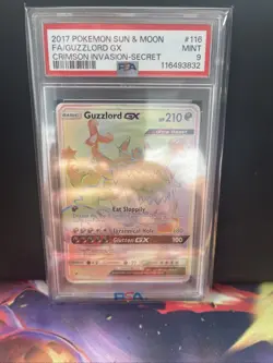 2017 Pokemon Guzzlord GX #116/111 Secret Card [Crimson Invasion] PSA 9 - Image 1