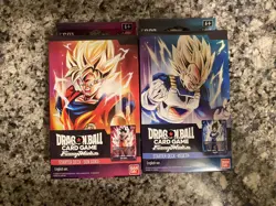Dragon Ball Super Card TCG Fusion World Starter Deck FS01 SON GOKU + FS02 VEGETA - Image 1