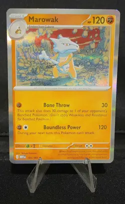 INK ERROR Marowak 105/165 - Holo Rare Pokemon Card - Image 1
